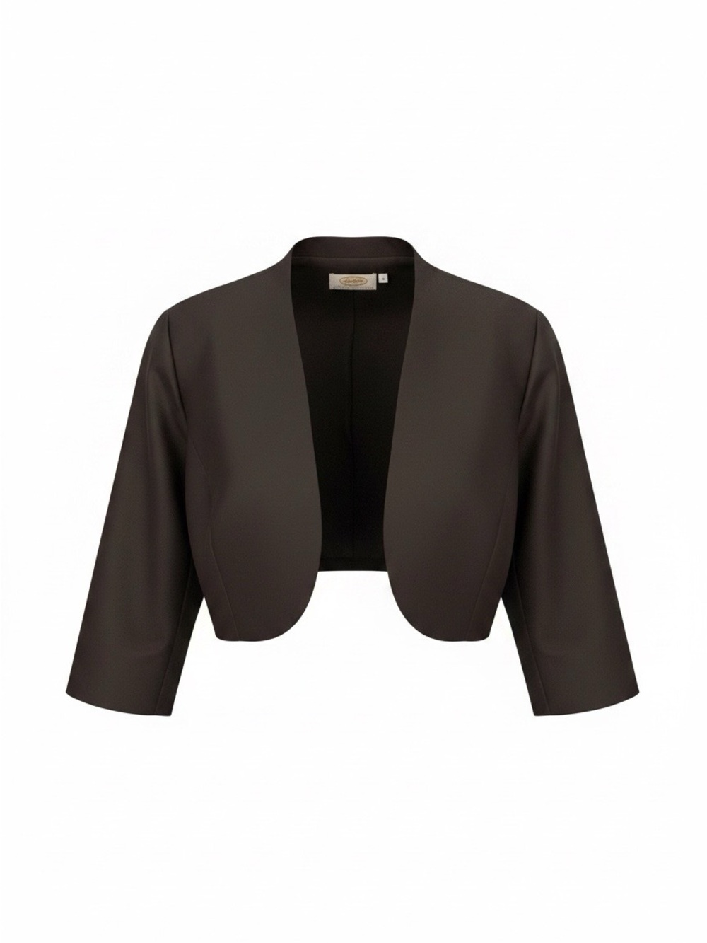 Talbots Dark Black Cropped Bolero Blazer-100% silk-16p-Formal coat- cottagecore
